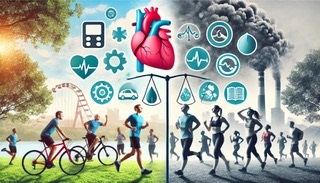 Figura 1. Papel de la actividad física en la mitigación de los efectos adversos de la contaminación del aire y el cambio climático en la salud.